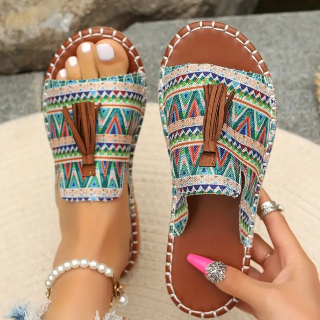 Women's Open-Toe Sandals Tassel Detail