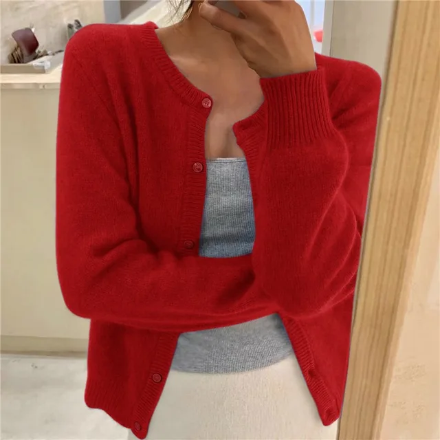Ruby | Women’s Winter Button Front Long Sleeve Cardigan