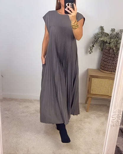 Women's Pleated Evening Dress Elegant