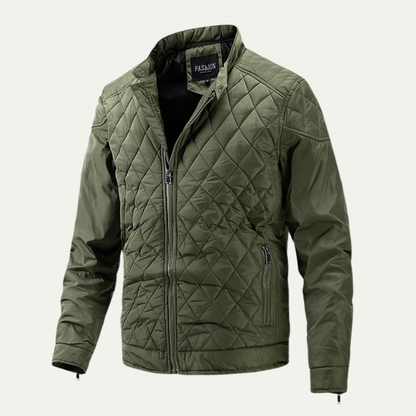 Crestfall Men's Quilted Padded Jacket Warm Zip Up
