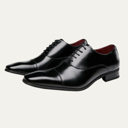 Men's Leather Dress Shoes Polished Black