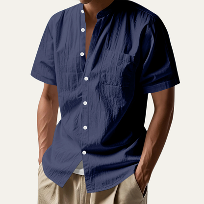 Men's Linen Button Up Shirt Lightweight