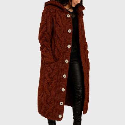 Women's Knitted Button Front Coat