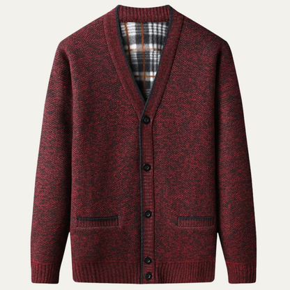 Men's Knit Button Up Cardigan Warm Layer