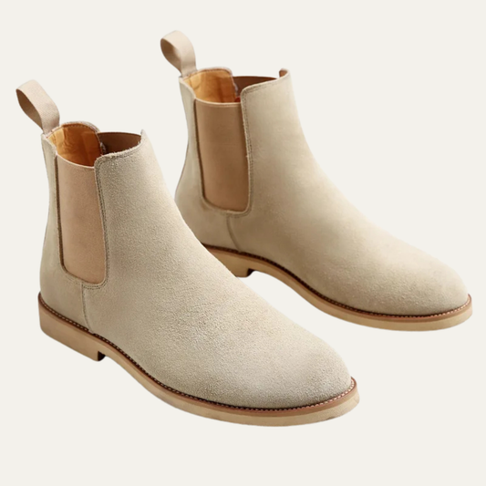 Men's Suede Chelsea Ankle Boots - Fashinoza
