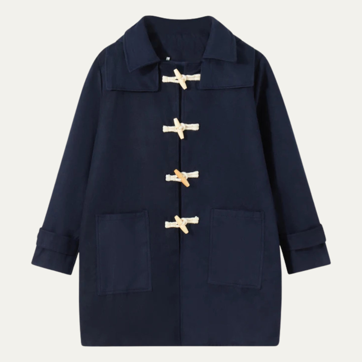 Men's Wool Blend Toggle Duffle Coat - Fashinoza
