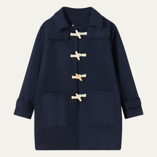 Men's Wool Blend Toggle Duffle Coat - Fashinoza