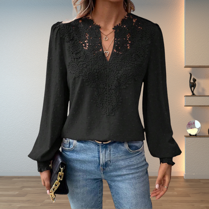 Women's Lace Blouse Long Sleeve