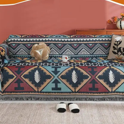 Geometric Pattern Sofa Cover Boho Inspired