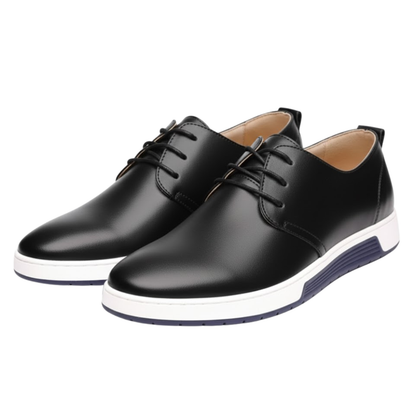Men Casual Shoes Mesh Breathable Flat Business Leather