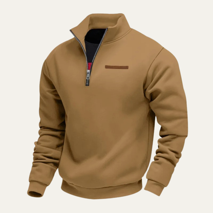 Men's Half Zip Sweater Warm Stand Collar Silverbrook