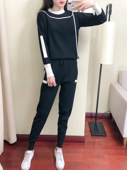 Women's Warm Knitted 2-Piece Set - Fashinoza