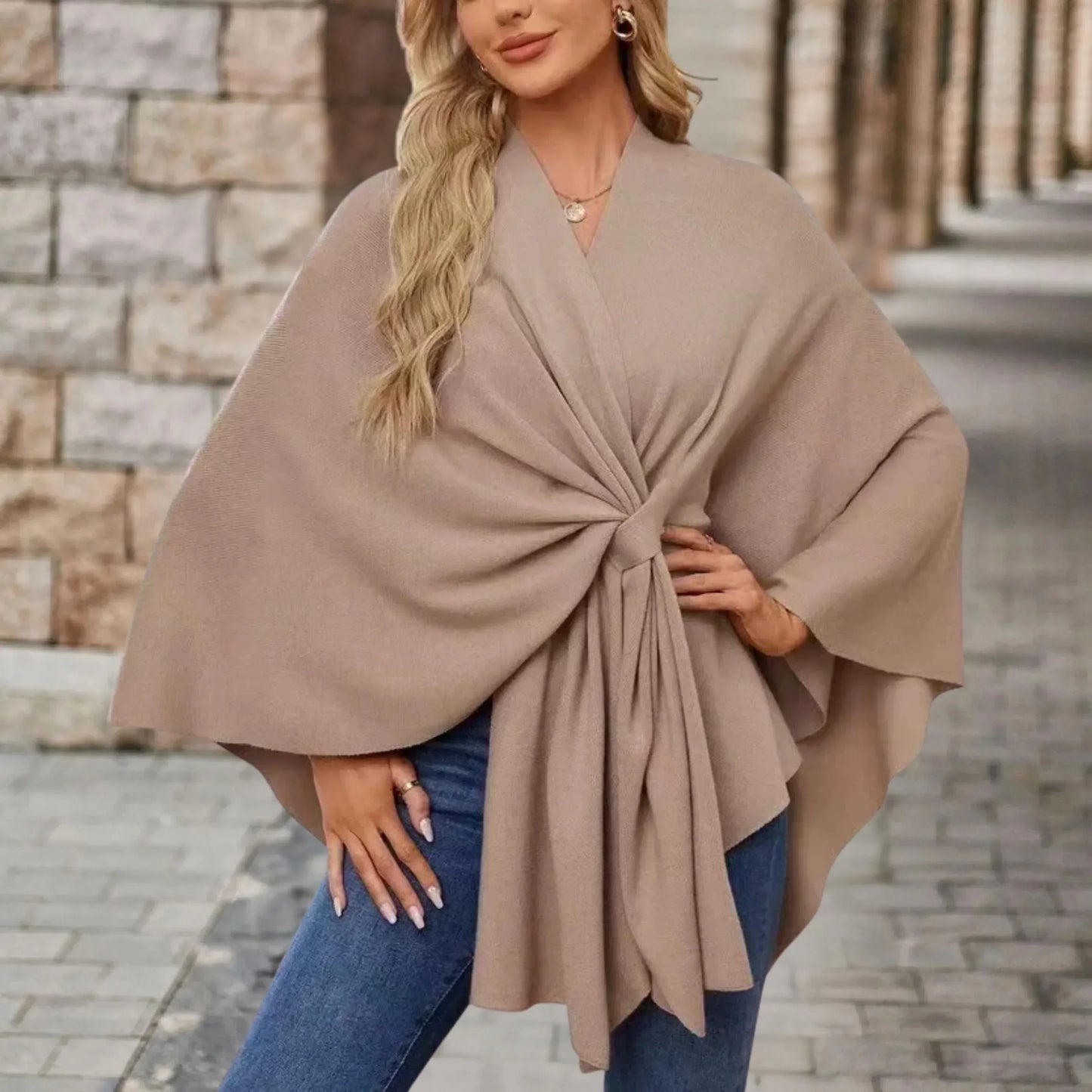 Women's Asymmetrical Poncho