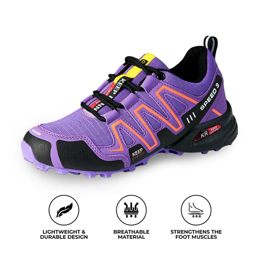 Orthopedic Hiking Shoes for Women and Men Waterproof Lace-Up Walking Sneakers
