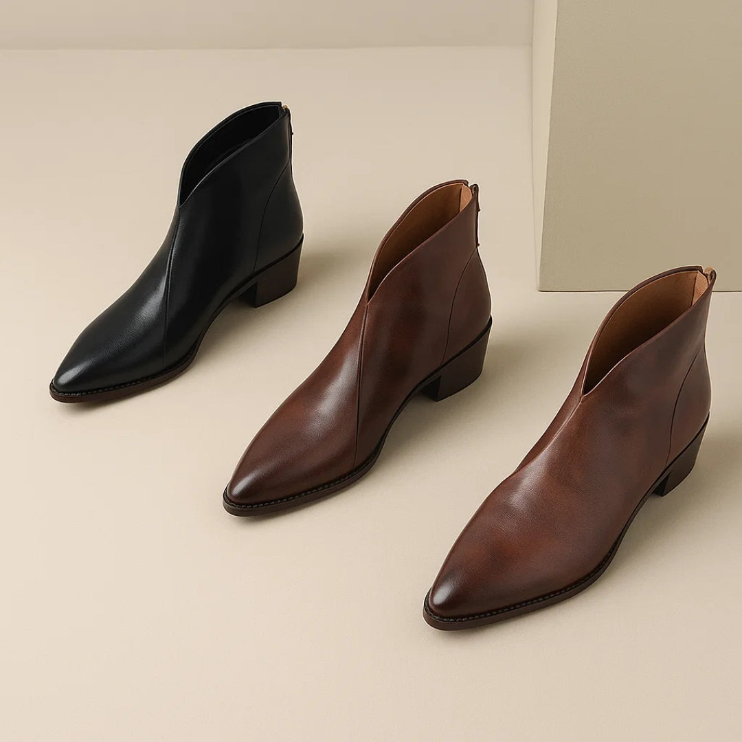 Women's Ankle Boots Leather Black