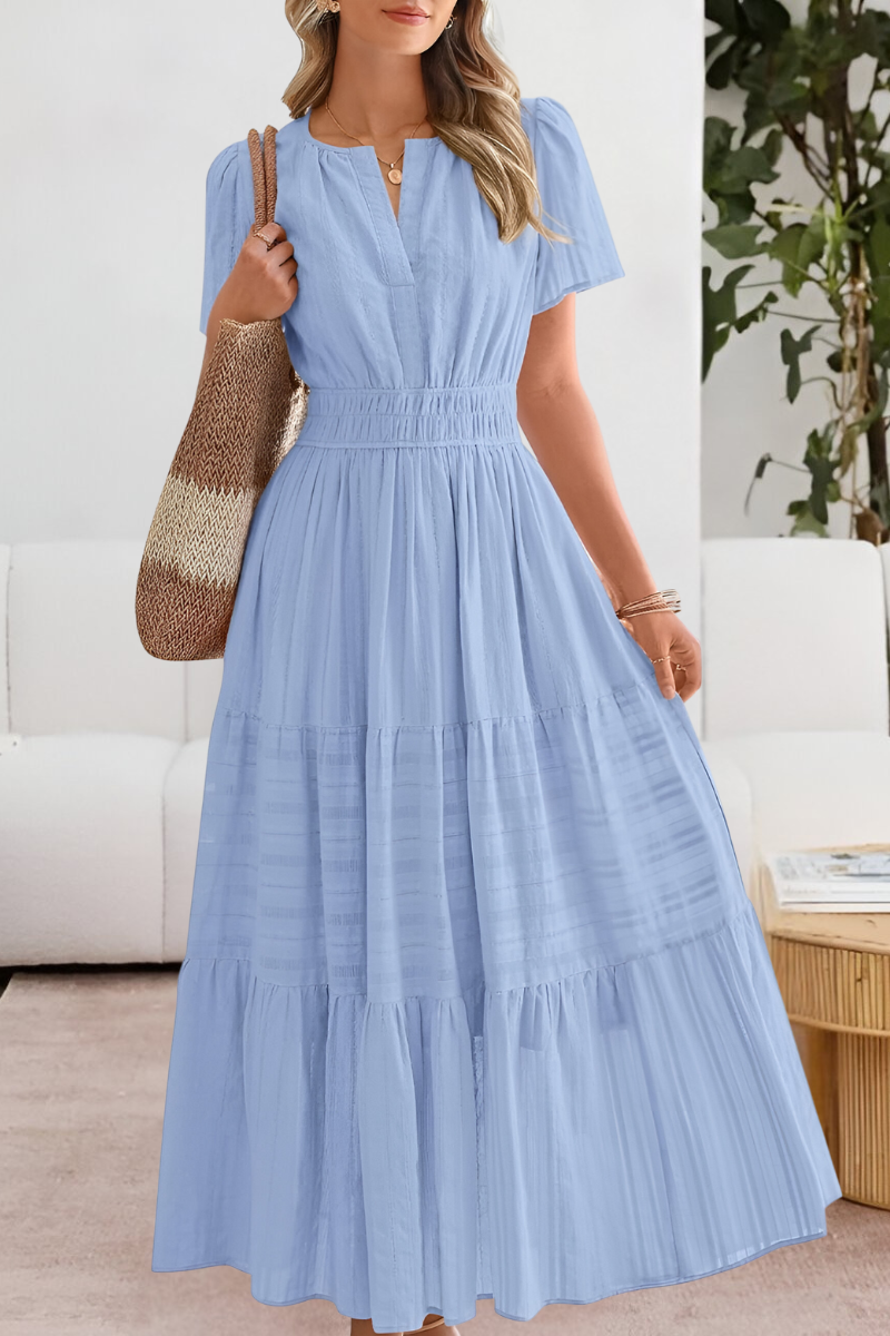 Women's Summer Dress Gathered Waist Detail