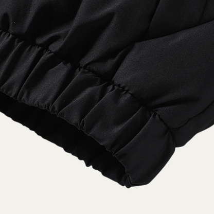 Men's Puffer Jacket Thick Padded Warm Black
