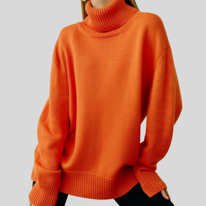 Women's Rollneck Sweater Merino Wool Cold-Weather