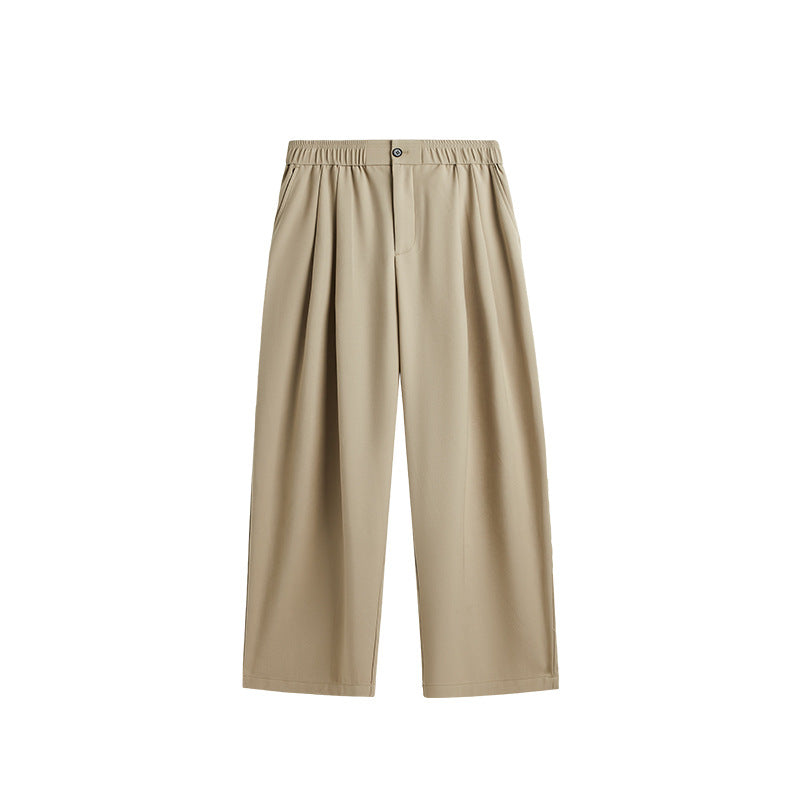 Men's Wide Leg Drawstring Pants Cotton