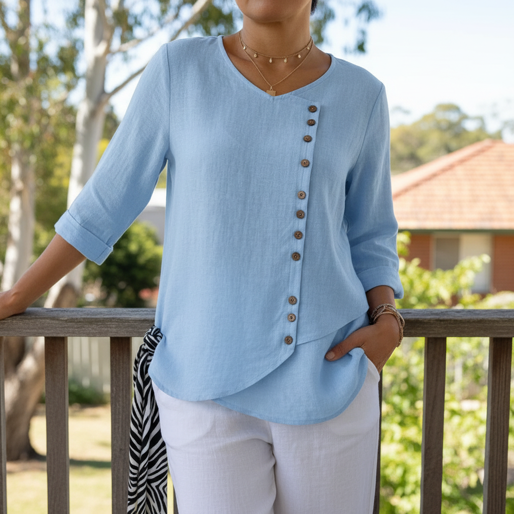 Elira | Women’s Casual Button Detail Summer Top