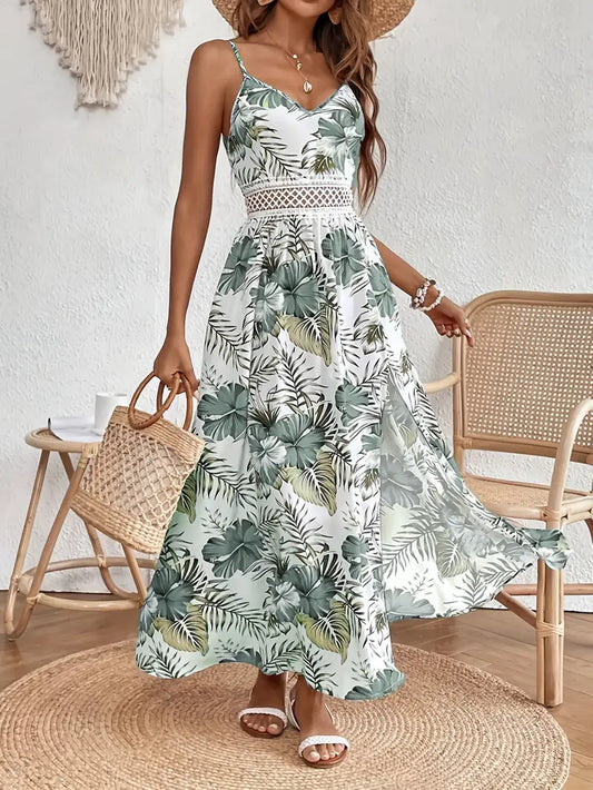 Women's Floral Midi Dress Flowy Lightweight - Fashinoza