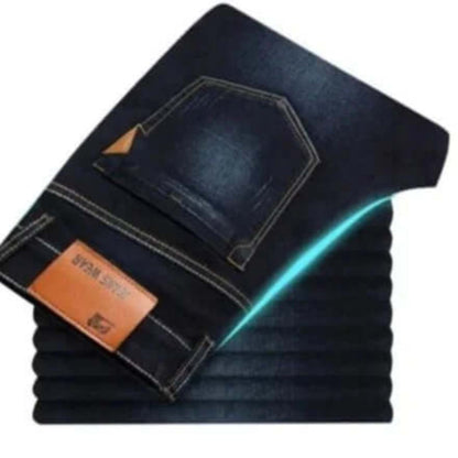 Men's Straight Leg Jeans Durable Denim - Fashinoza