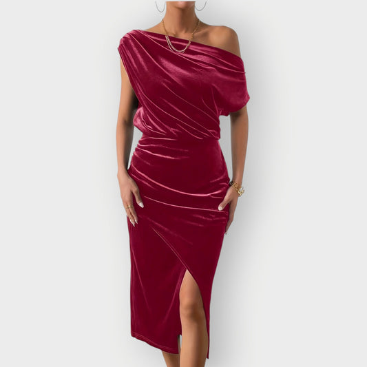 Women's Off Shoulder Midi Dress - Fashinoza