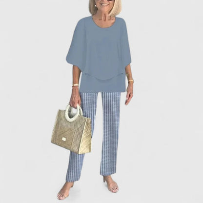 Women's Floral Print And Pants Set