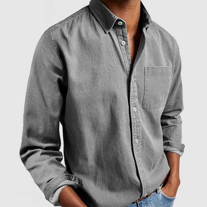 Cameron | Men Long Sleeve Button-Up Winter Shirt