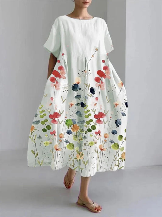 Liliana Women's Casual Floral Maxi Dress - Fashinoza