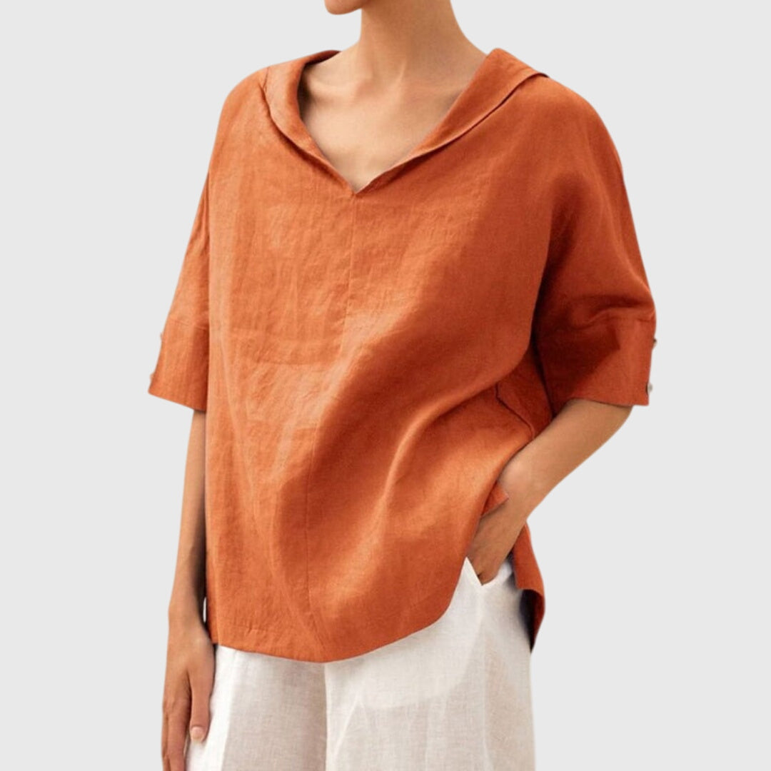 Elegant V-Neck Everyday Top