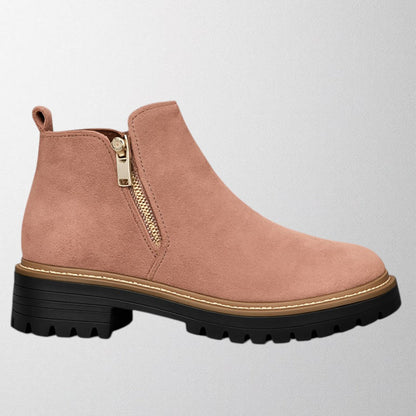 Women's Round Toe Zip Shoes