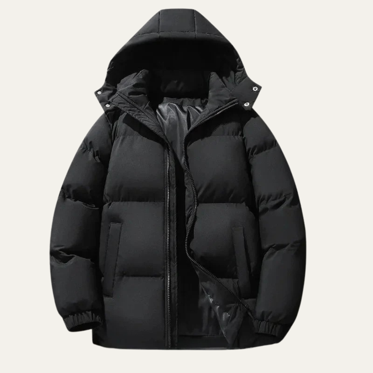 Men's Insulated Puffer Jacket Warm Hooded - Fashinoza