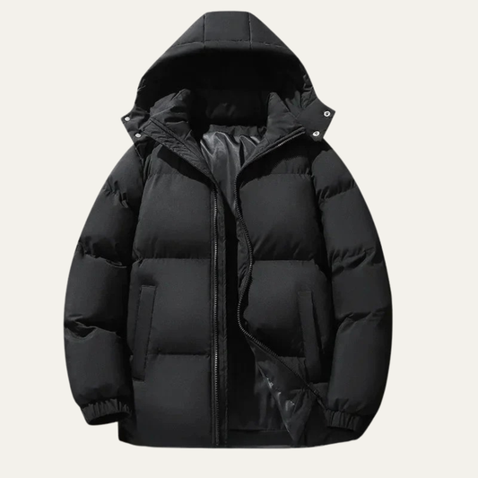 Men's Insulated Puffer Jacket Warm Hooded - Fashinoza