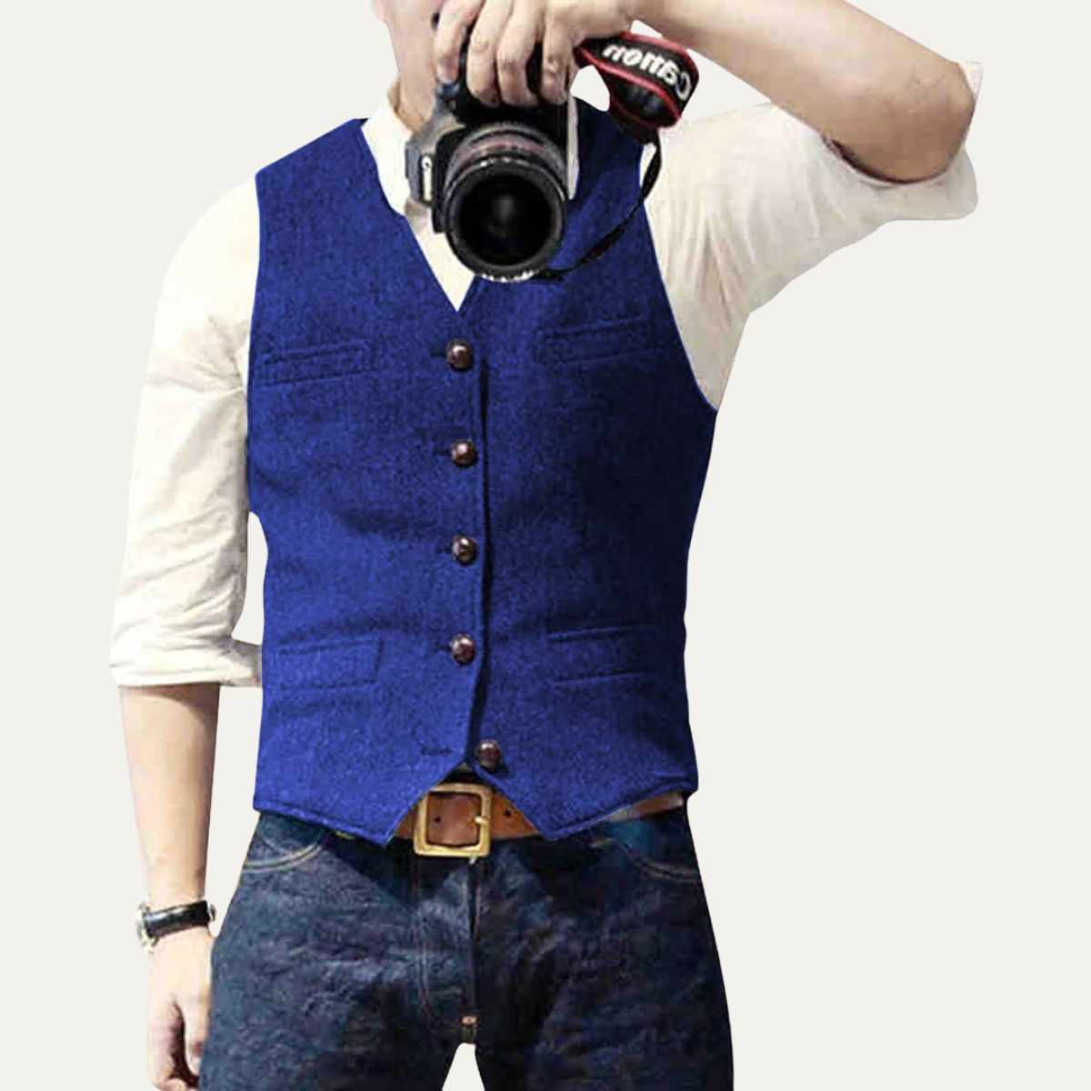 St. Andrews Men's Vintage Button Up Vest
