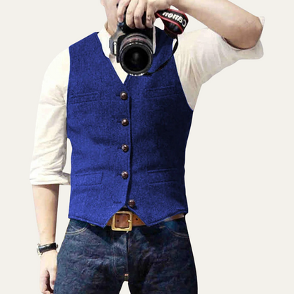 St. Andrews Men's Vintage Button Up Vest