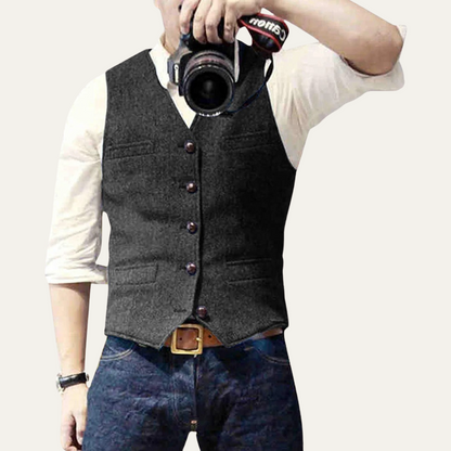 St. Andrews Men's Vintage Button Up Vest