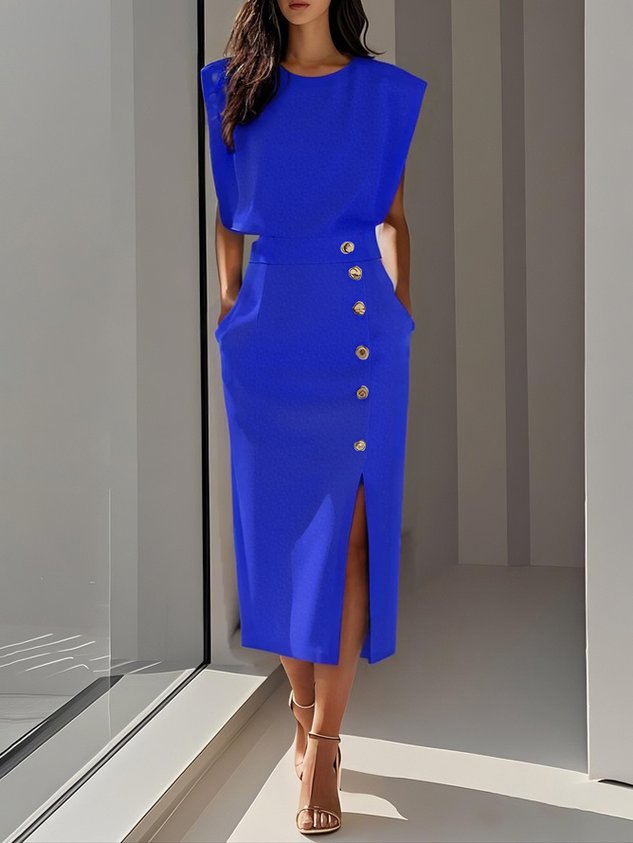 Women's Structured Midi Dress