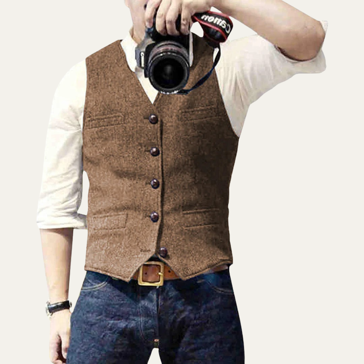 St. Andrews Men's Vintage Button Up Vest
