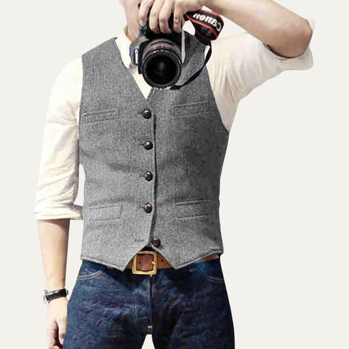 St. Andrews Men's Vintage Button Up Vest