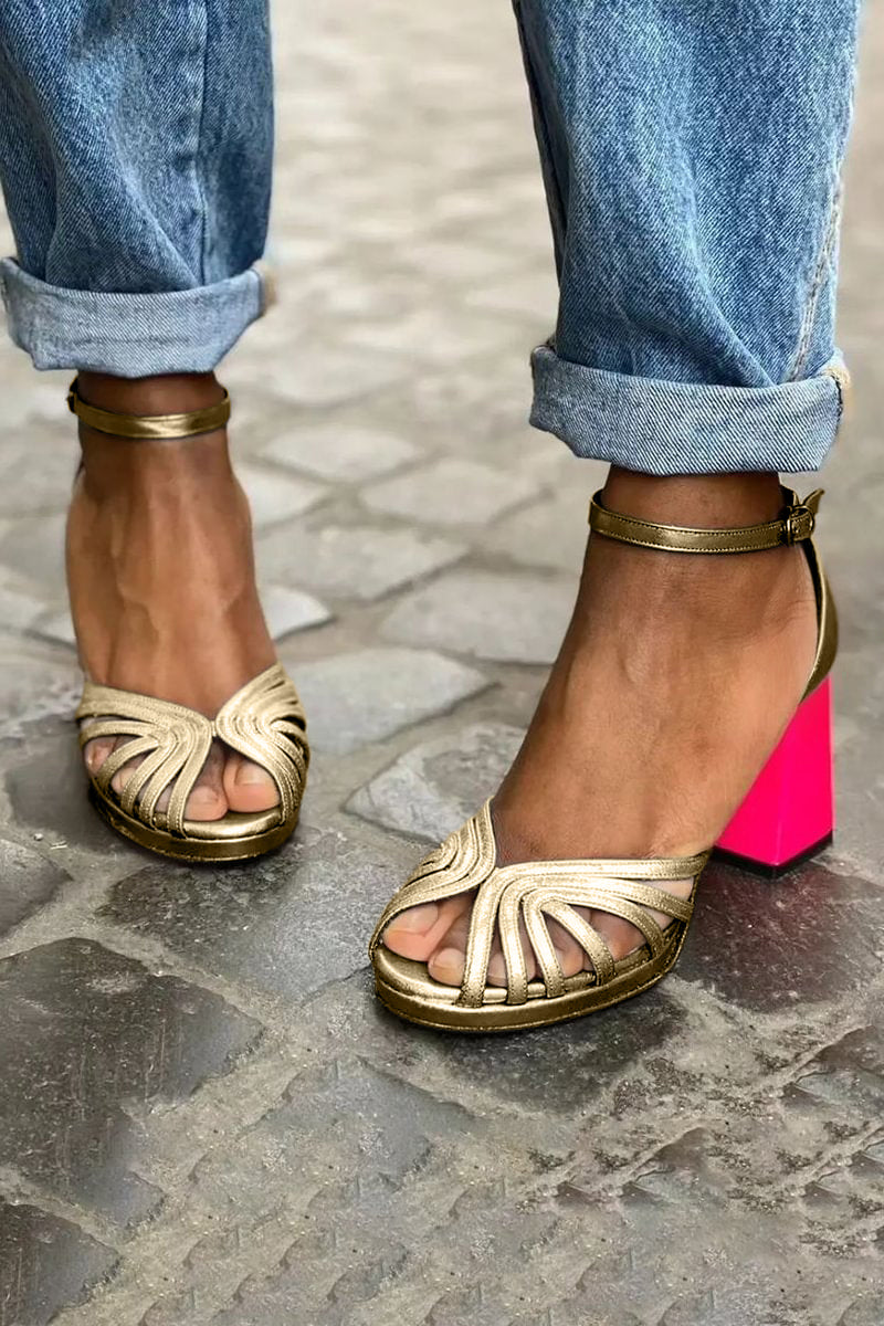 Women's Block Heel Ankle Strap Sandals