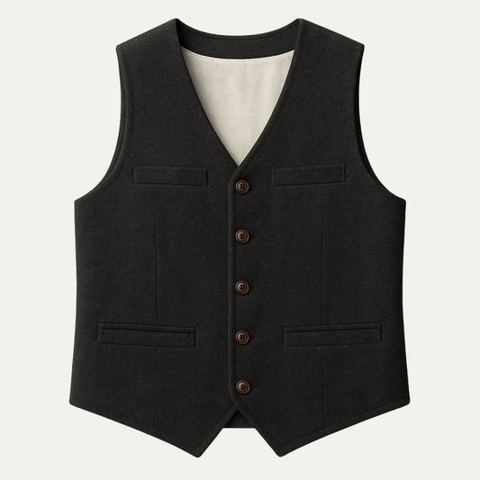 St. Andrews Men's Vintage Button Up Vest - Fashinoza