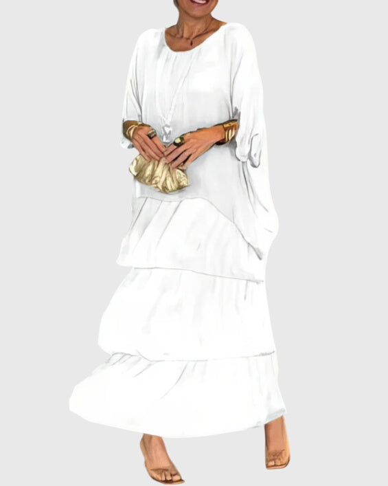 Camille | Womens Boho Layered Maxi Shorts Dress
