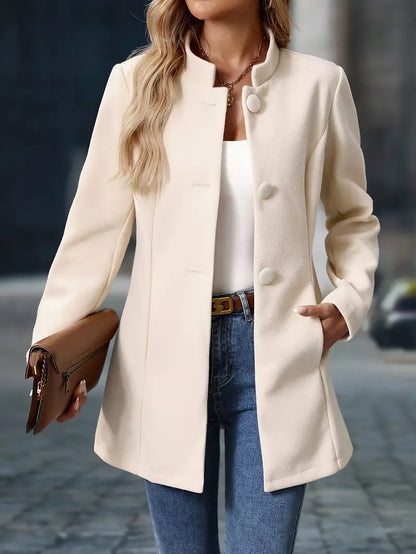 Minimalist Structured Button Coat