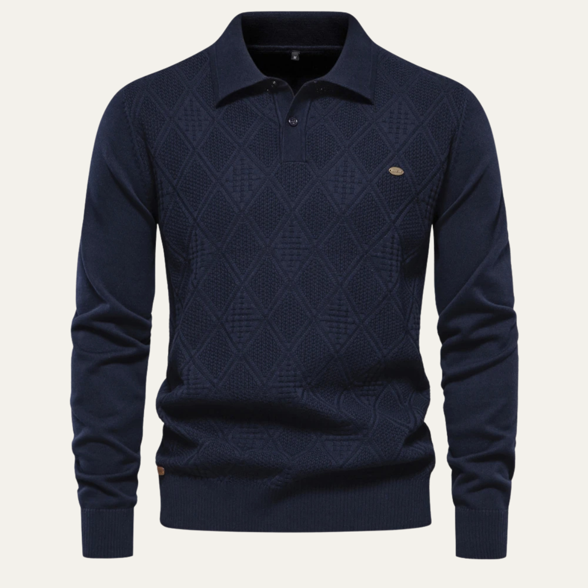 Kensington Men's Polo Sweater Diamond Knit - Fashinoza