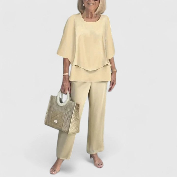 Women's Floral Print And Pants Set