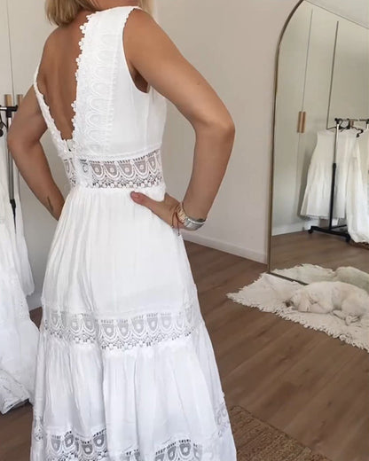 Women's Boho Flowy Wrap Dress