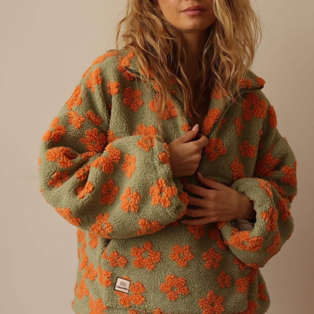 Women's Floral Pattern Sweater