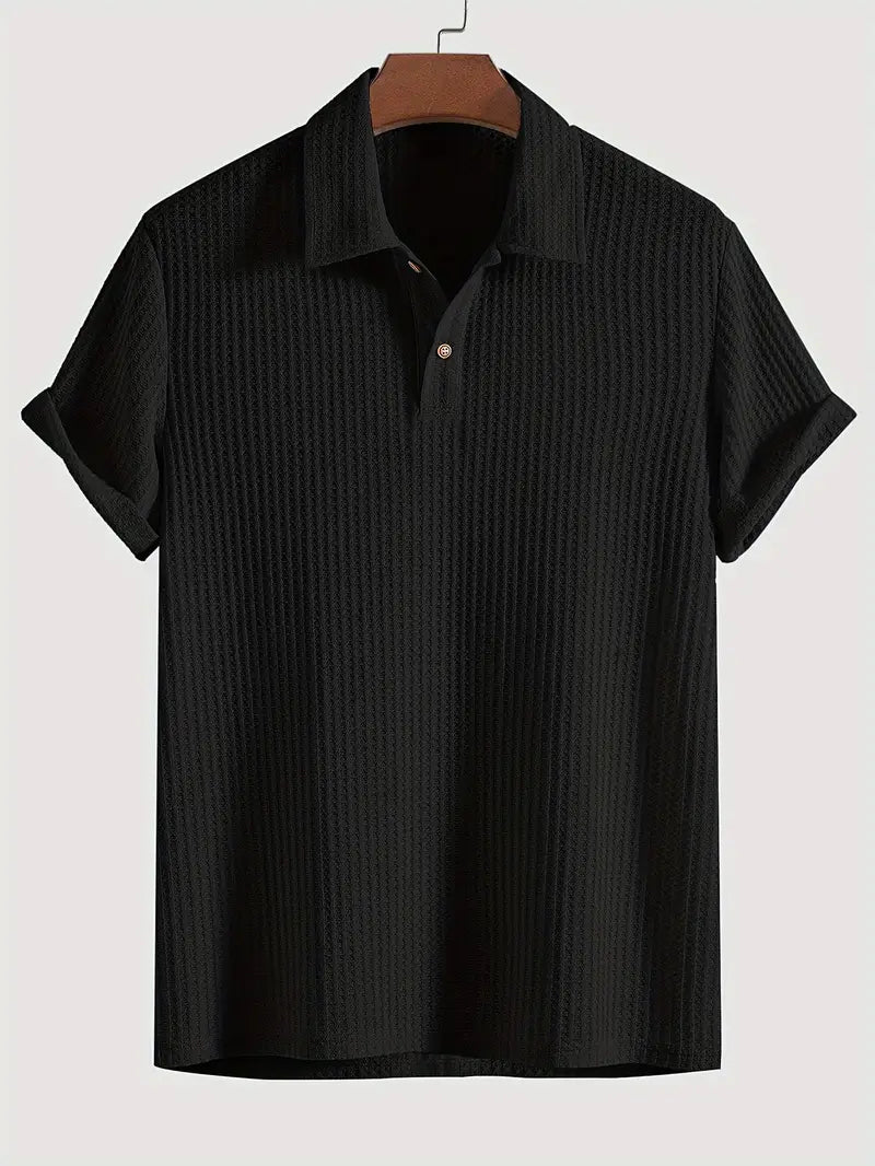 Men's Casual Polo Shirt Cotton Blue