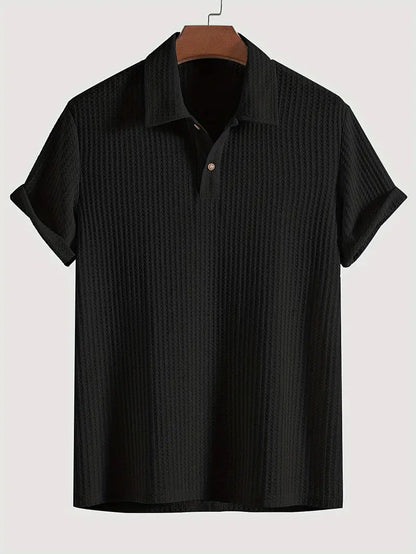 Men's Casual Polo Shirt Cotton Blue